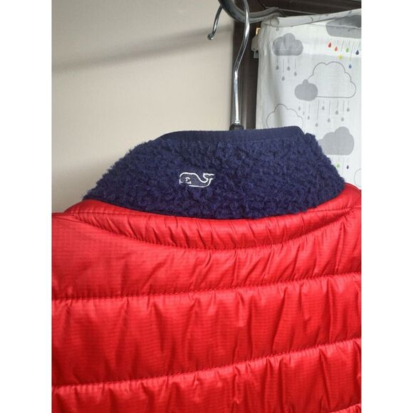 Vintage Vineyard Vines #100134 Sherpa Fleece‎ Men's Vest - Red and Blue - Small - Picture 5 of 15